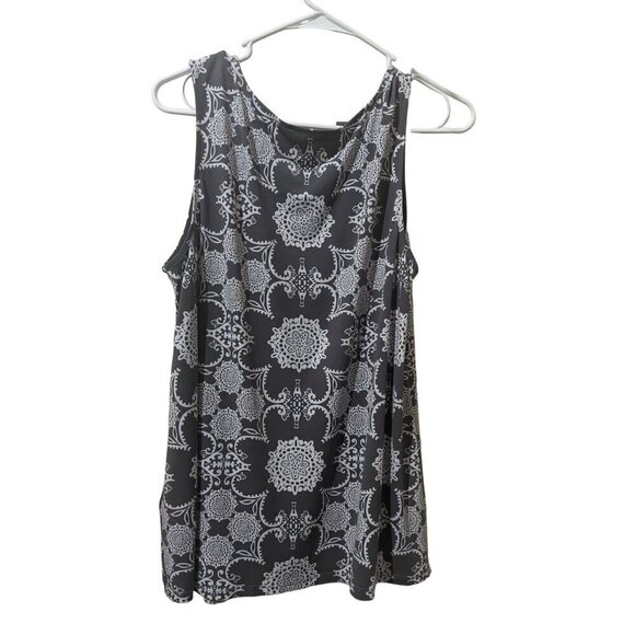 Hawthorn women's tank top blouse size 1X Gray sleeveless  embellished - Picture 5 of 8